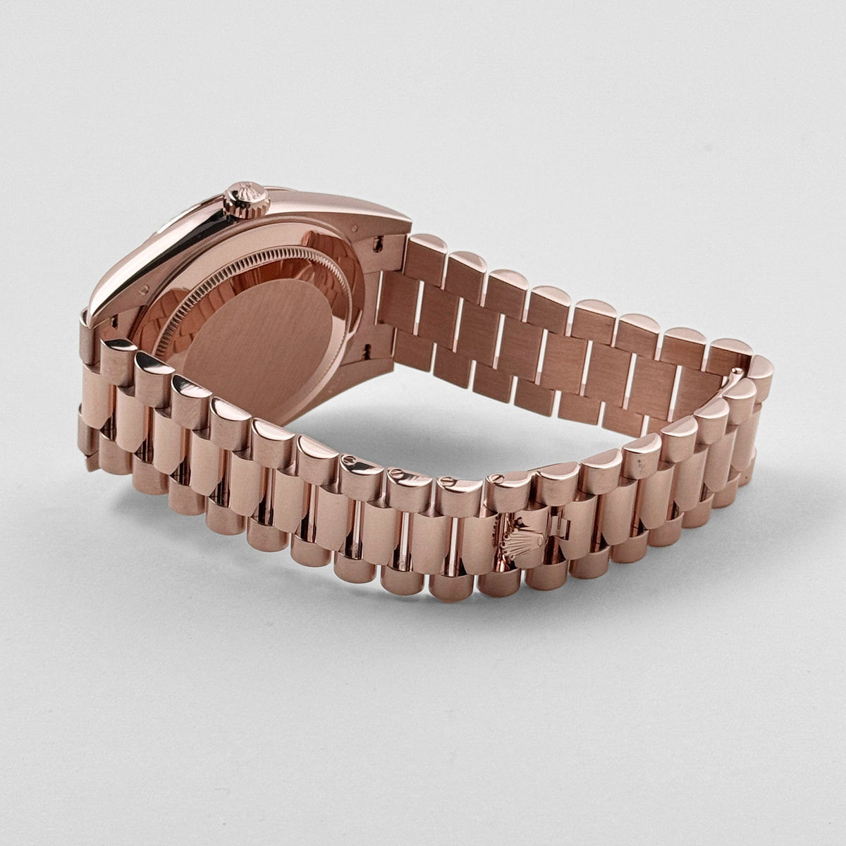 Rolex Day-Date 40 228235 Rose Gold Chocolate Roman Numerals Dial