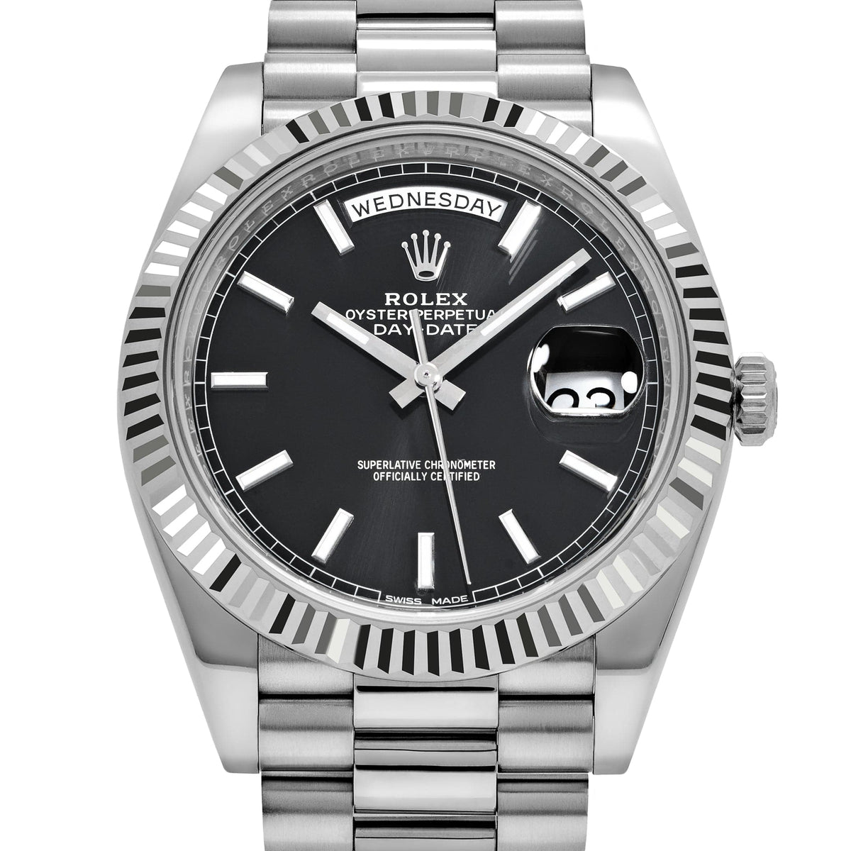 Rolex Day-Date 40 228239 White Gold Black Dial (2016)