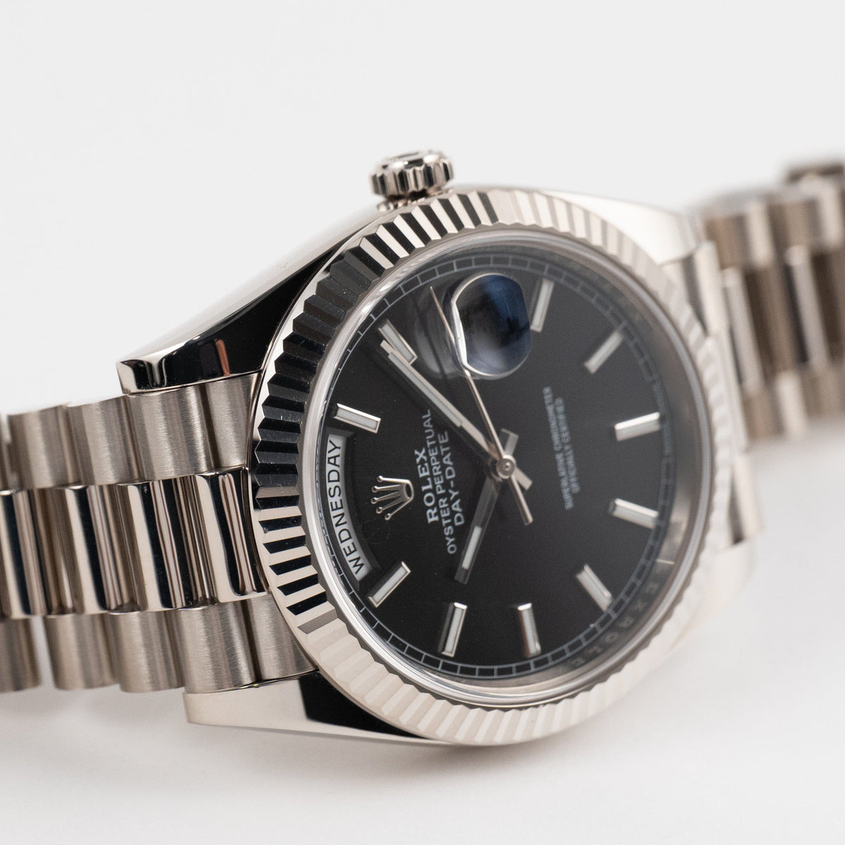 Rolex Day-Date 40 228239 White Gold Black Dial (2016)