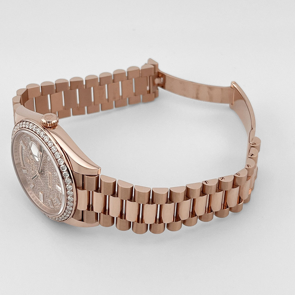 Rolex Day-Date 40 228345RBR Rose Gold Diamond Dial Diamond Bezel (2024)