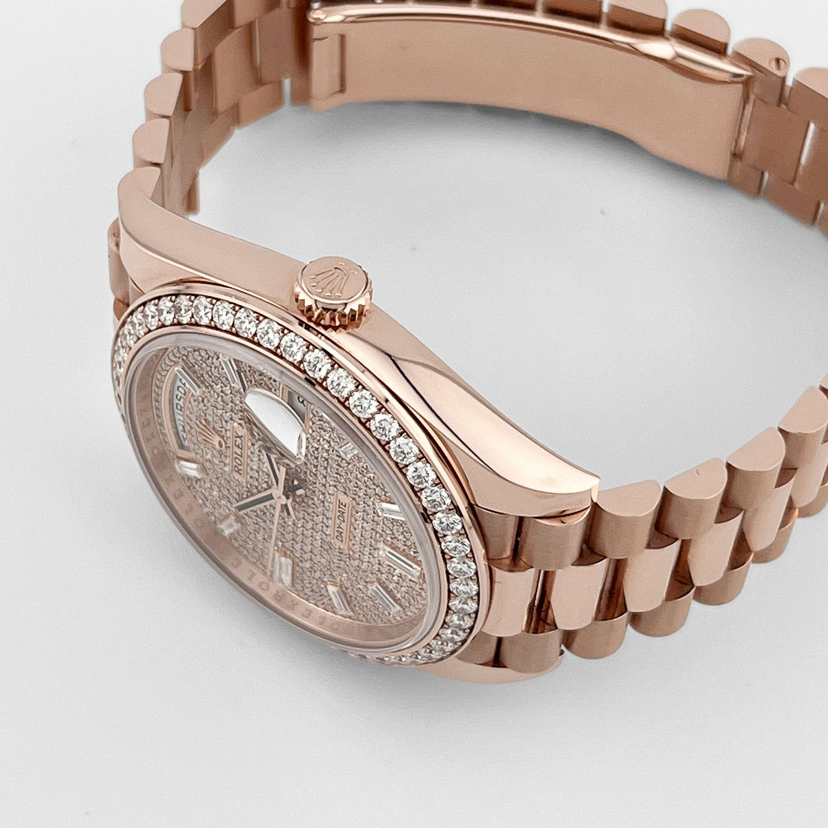 Rolex Day-Date 40 228345RBR Rose Gold Diamond Dial Diamond Bezel (2024)