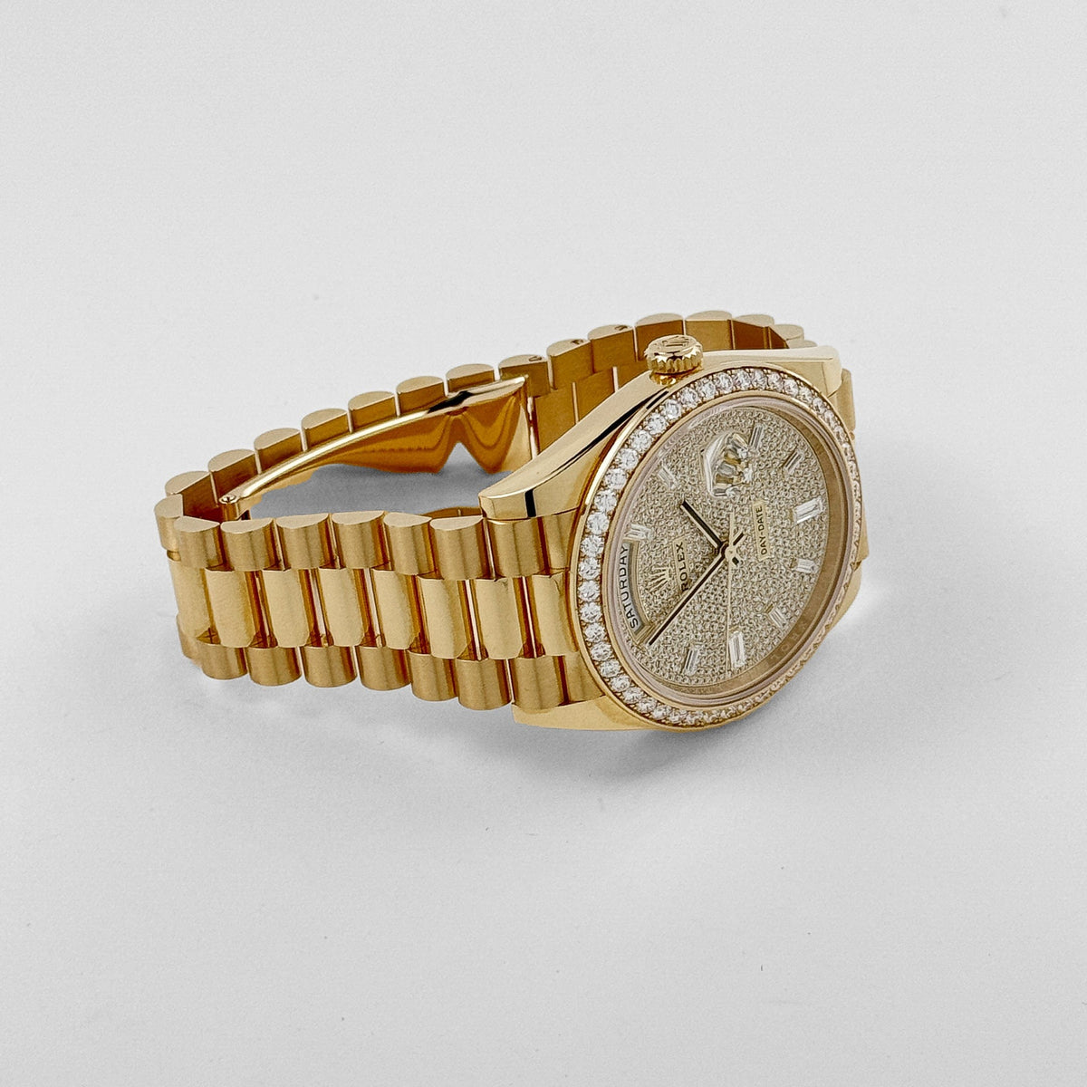 Rolex Day-Date 40 228348RBR Yellow Gold Diamond Dial Diamond Bezel (2022)