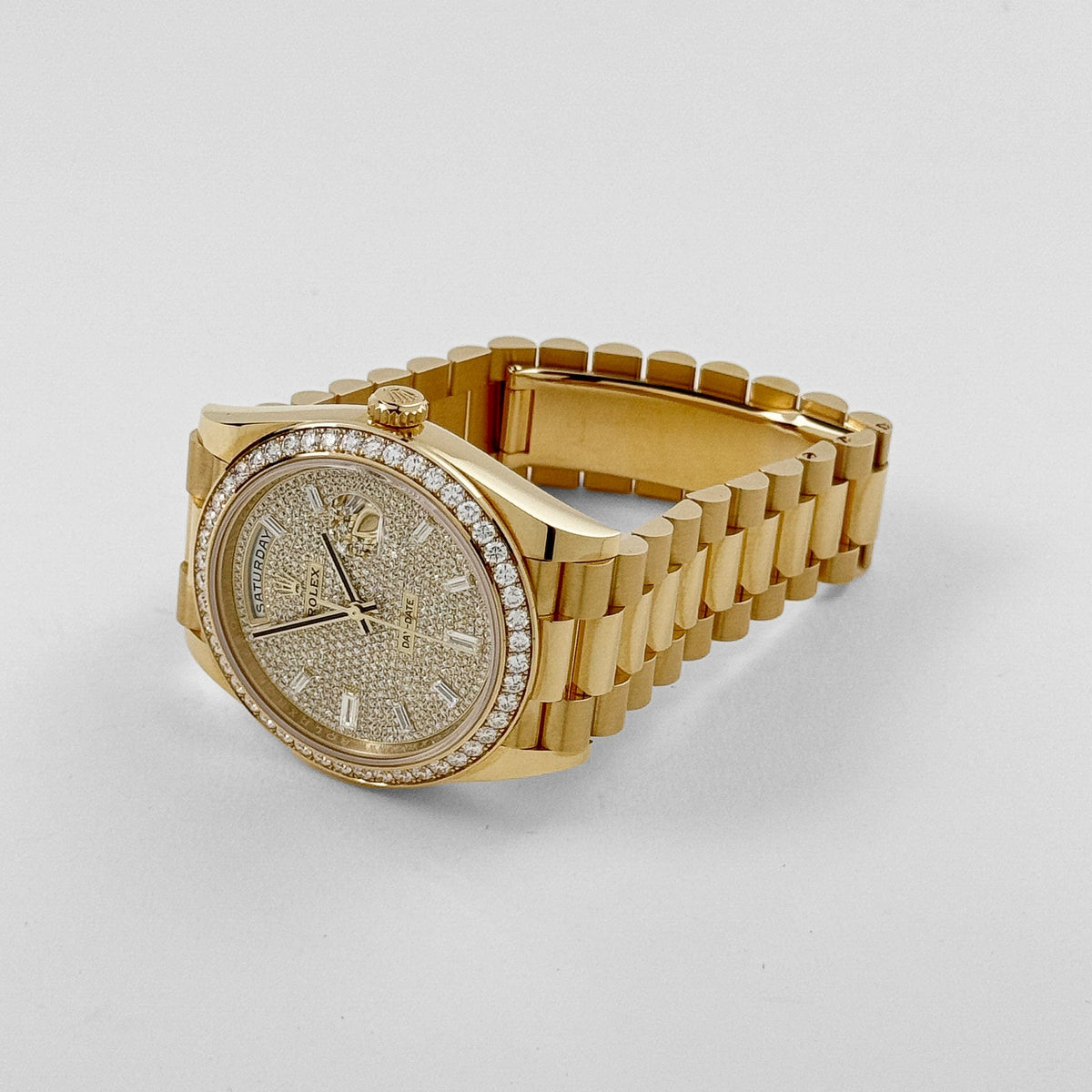 Rolex Day-Date 40 228348RBR Yellow Gold Diamond Dial Diamond Bezel (2022)