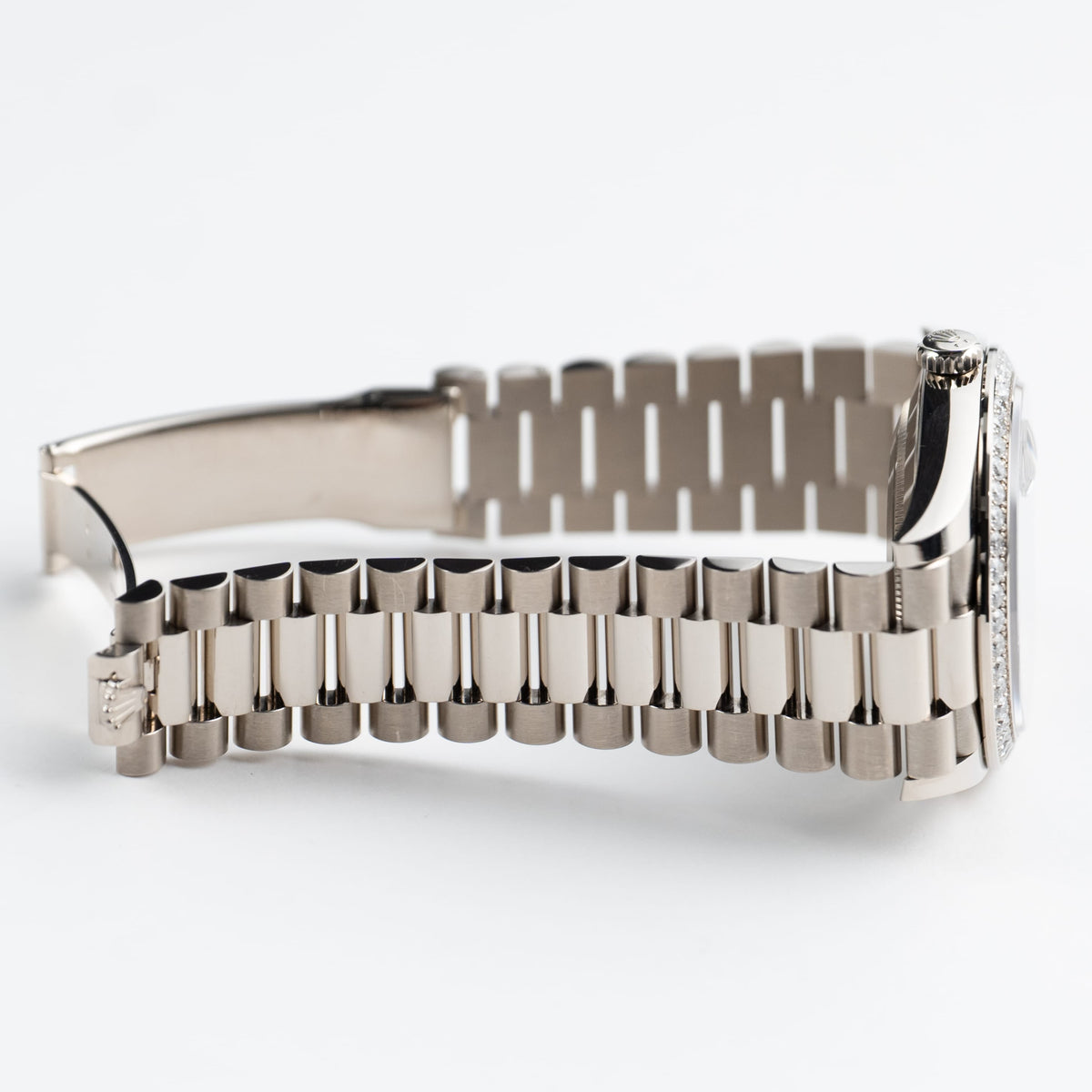 Rolex Day-Date 40 228349RBR White Gold Black Diamond Baguette Dial Diamond Bezel (2022)