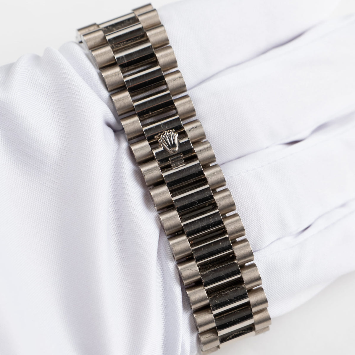 Rolex Day-Date 40 228349RBR White Gold Meteorite Diamond Baguette Dial Diamond Bezel (2022)