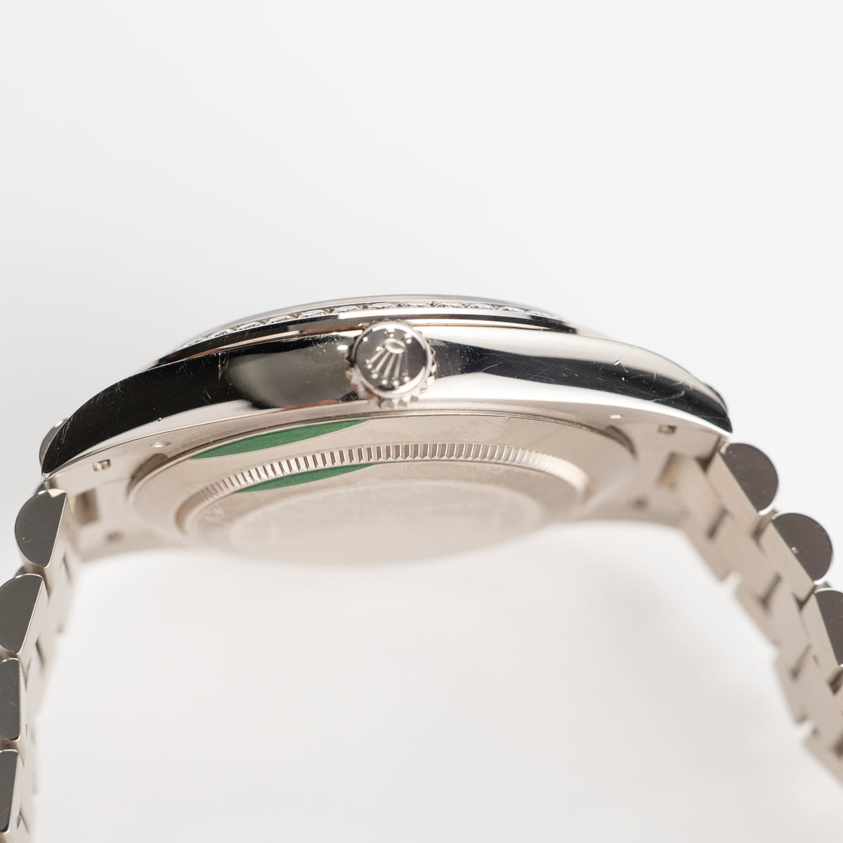 Rolex Day-Date 40 228349RBR White Gold Meteorite Diamond Baguette Dial Diamond Bezel (2022)