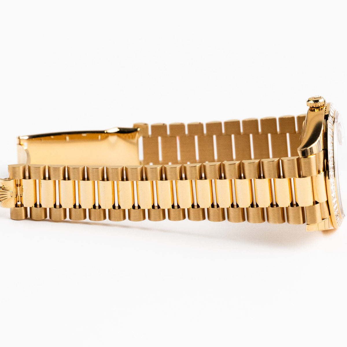 Rolex Day-Date 40 228398TBR Yellow Gold Mother of Pearl Diamond Baguette Dial and Bezel (2025)