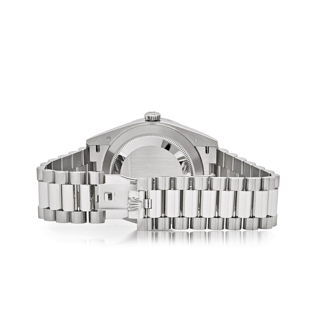 Rolex Day-Date 40 228396TBR Platinum Ice Blue Arabic Dial Diamond Bezel