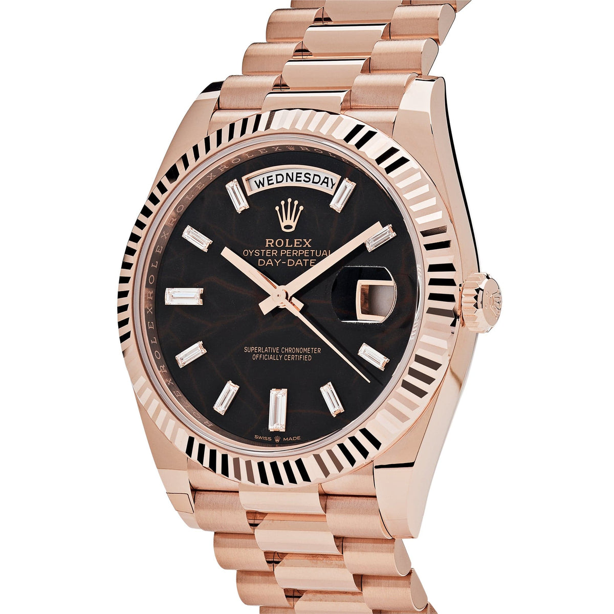 Rolex Day-Date 40 228235 Rose Gold Eisenkiesel Diamond Dial