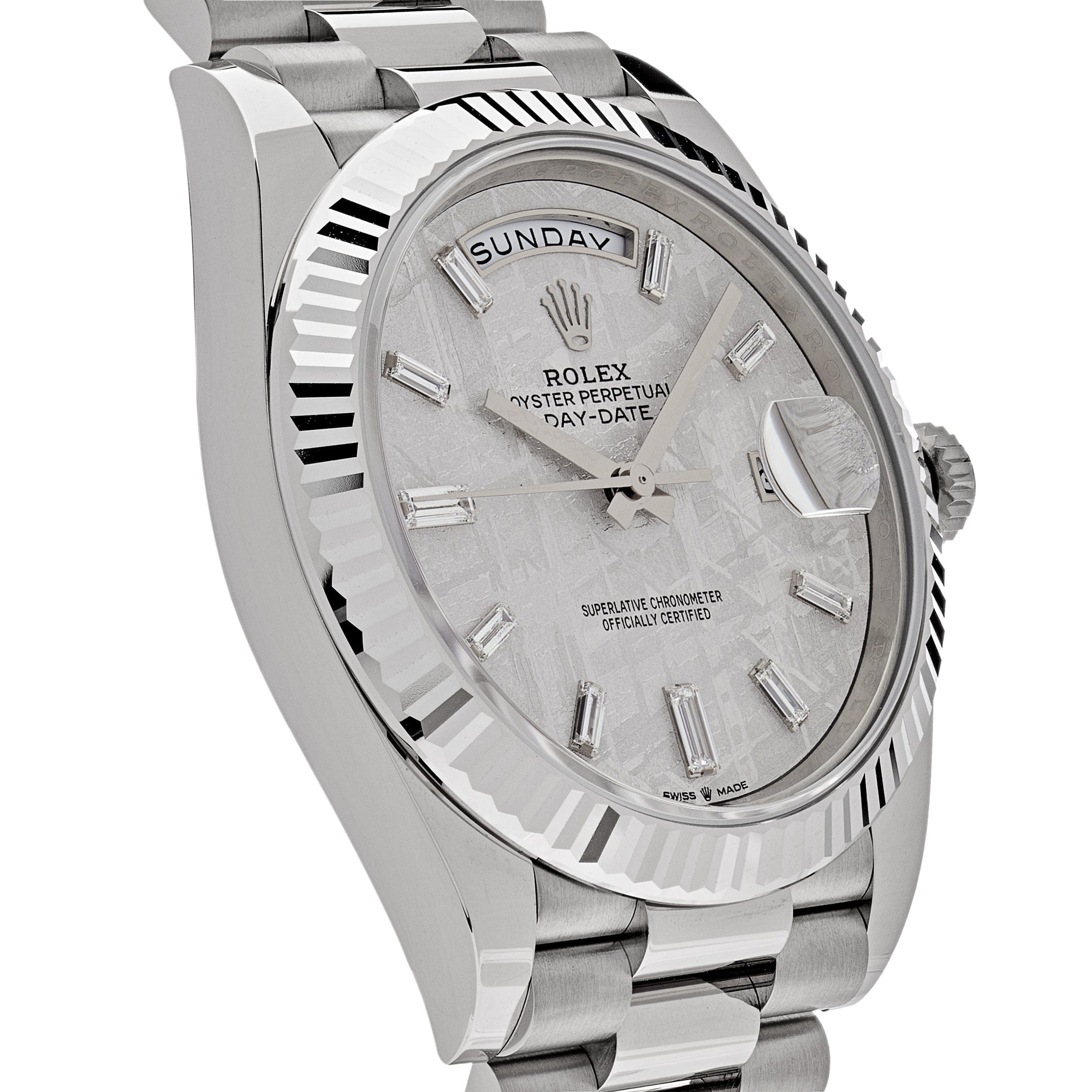 Rolex Day-Date 40 228239 White Gold Meteorite Diamond Dial