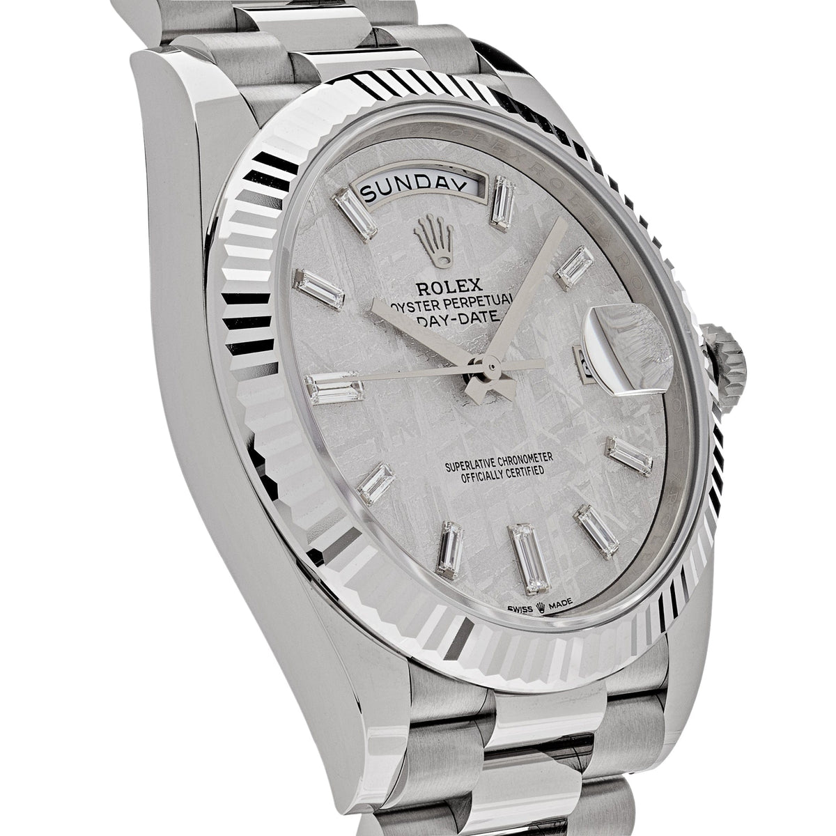 Rolex Day-Date 40 228239 White Gold Meteorite Diamond Dial