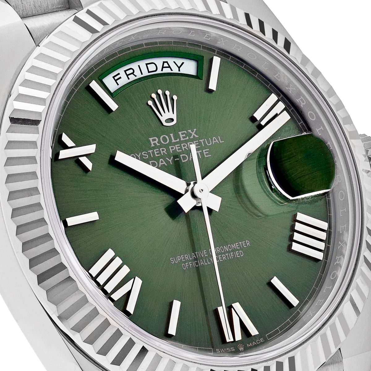 Rolex Day-Date 40 228239 White Gold Olive Dial (2025)