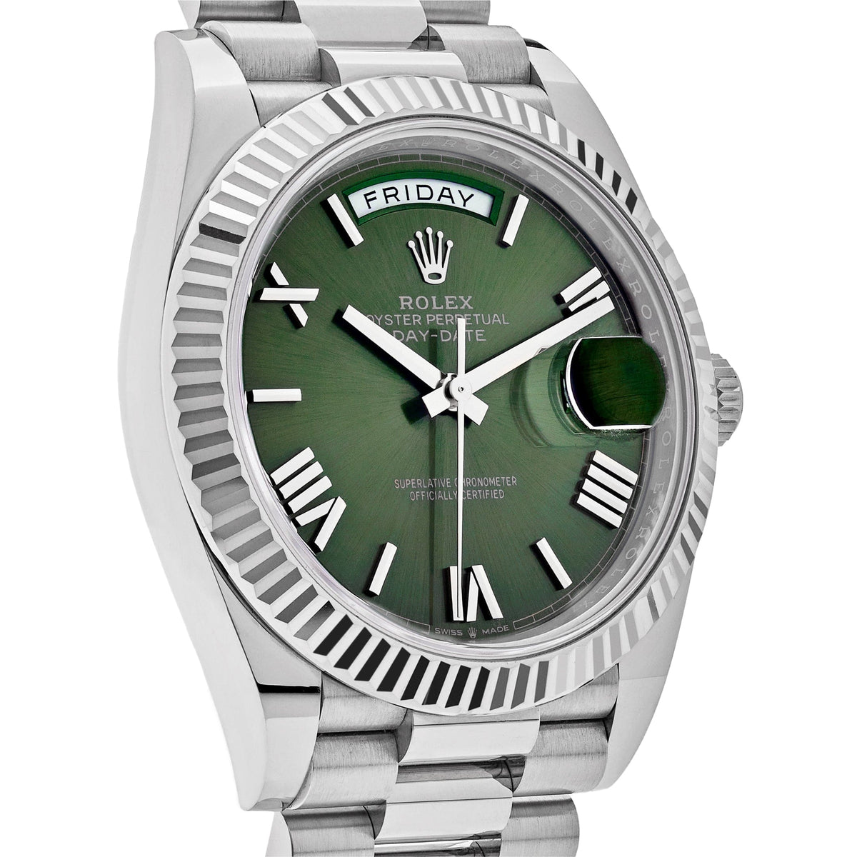 Rolex Day-Date 40 228239 White Gold Olive Dial (2025)