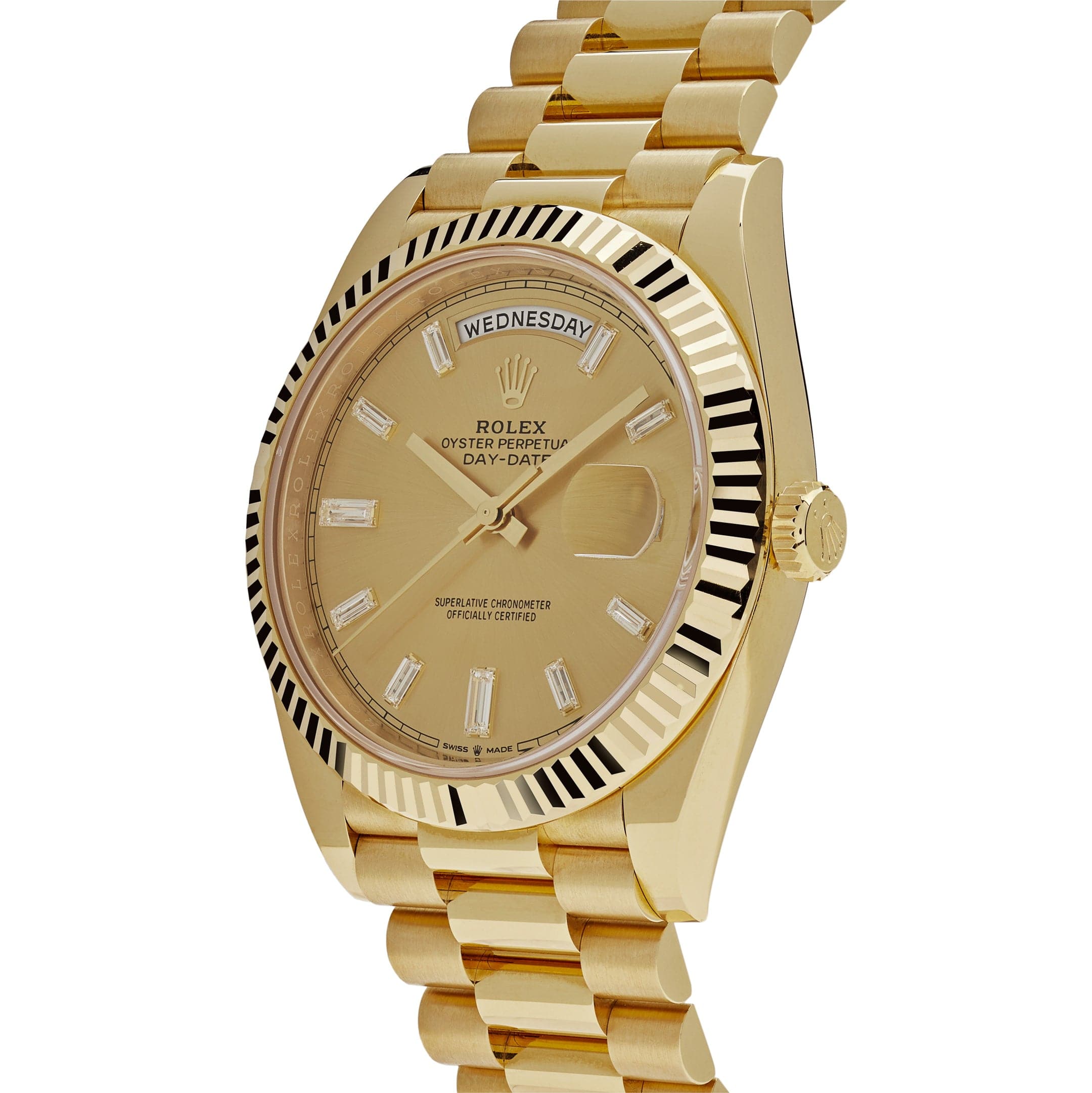 Rolex Day-Date 40 228238 Yellow Gold Champagne Diamond Dial (2025)