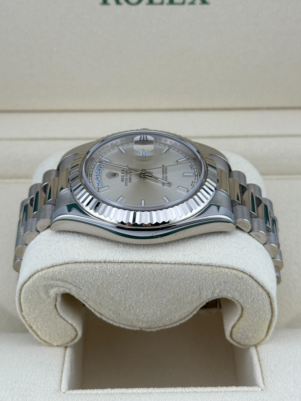 Rolex Day-Date 41 218239 White Gold Silver Dial (2022)
