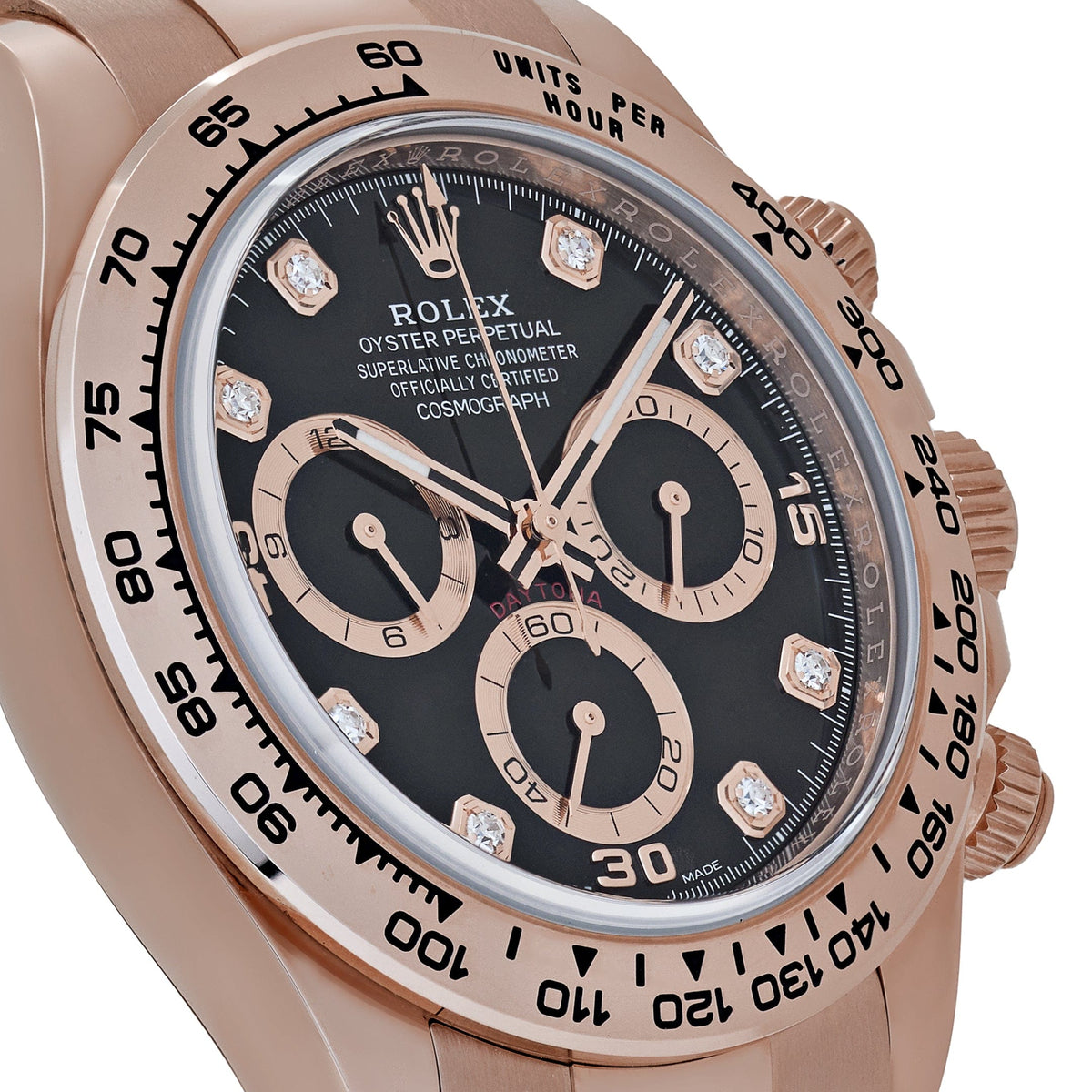 Rolex Daytona 116505 Rose Gold Black Diamond Dial