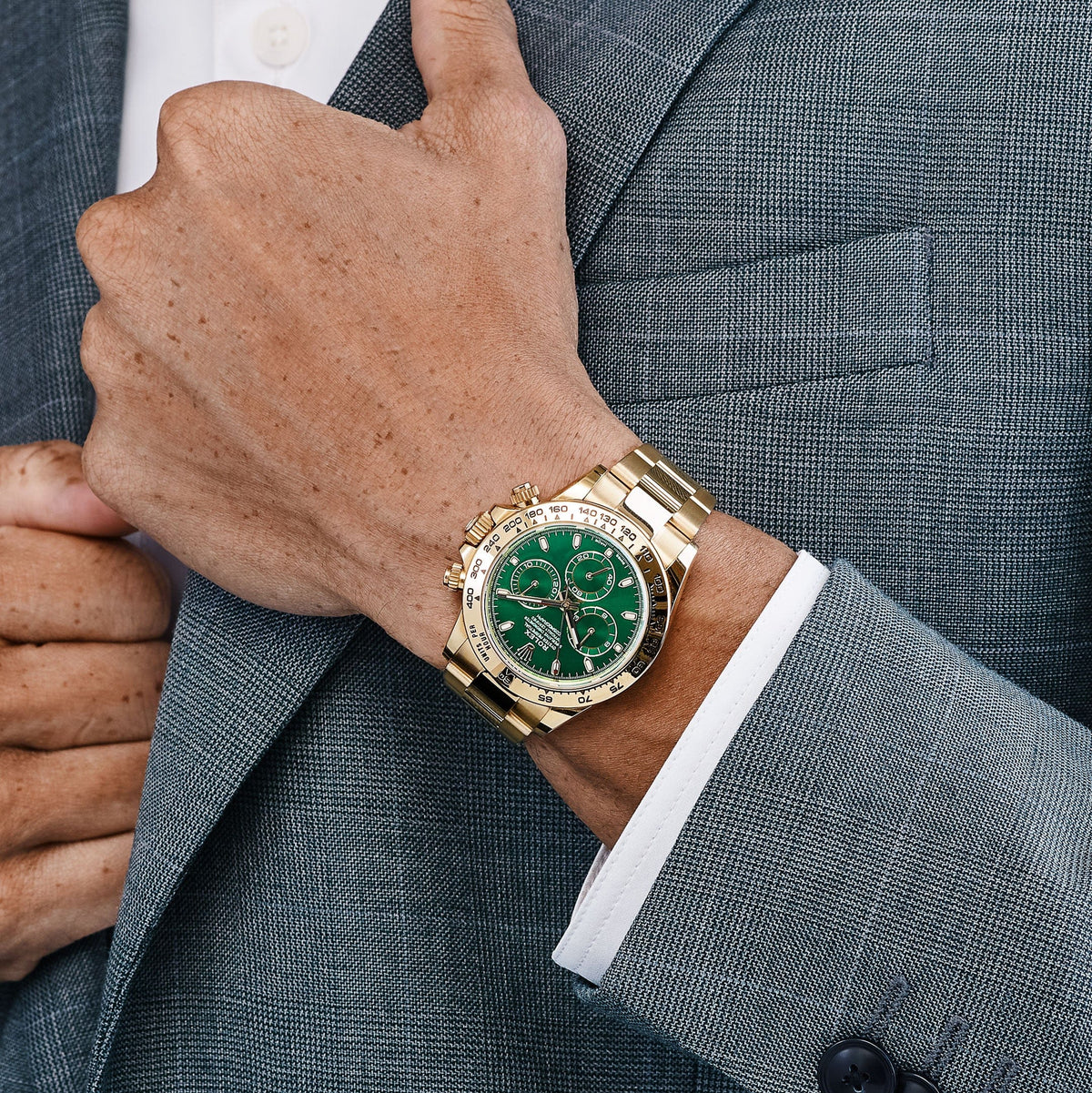 Rolex Daytona 116508 'John Mayer' Yellow Gold Green Dial (2022)