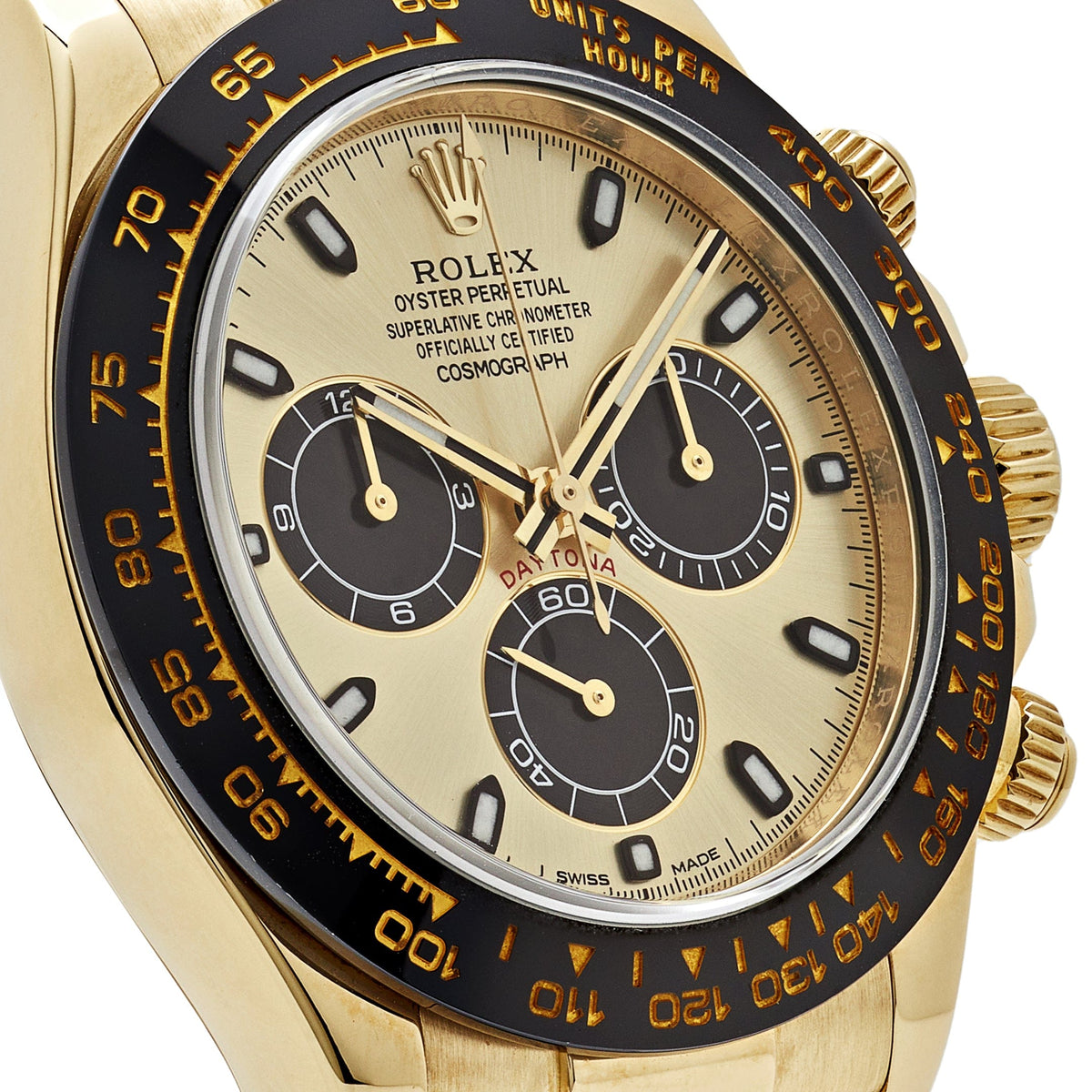 Rolex Daytona 116518LN 'Pikachu' Yellow Gold Champagne Black Dial