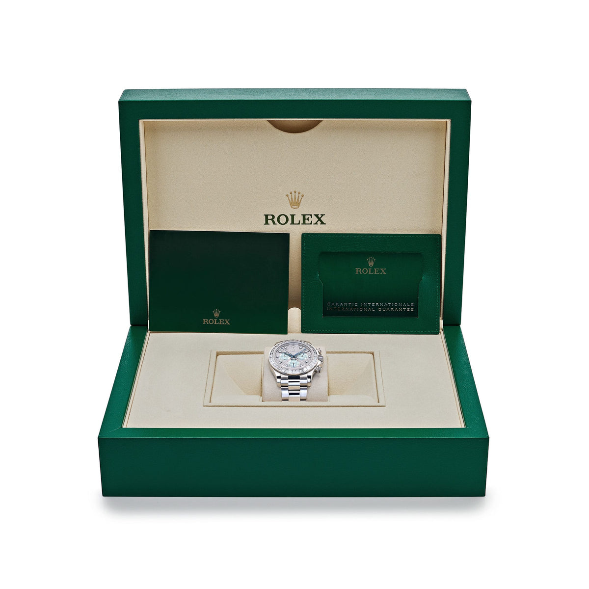 Rolex Daytona 116576TBR Platinum Pave Diamond Dial Diamond Baguette Bezel (2018)