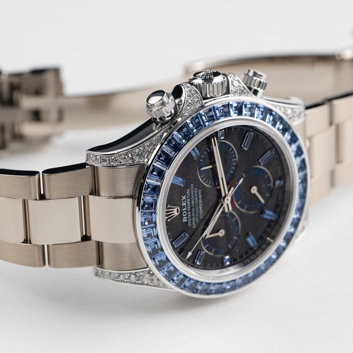 Rolex Daytona 126599TSA White Gold Silver Sheen Obsidian Dial Sapphire Bezel (2025)