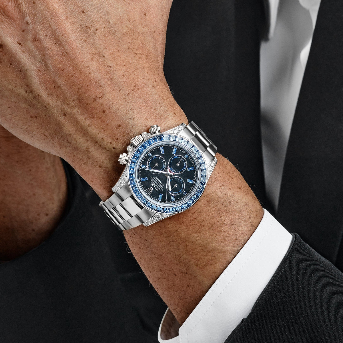Rolex Daytona 126599TSA White Gold Silver Sheen Obsidian Dial Sapphire Bezel (2025)