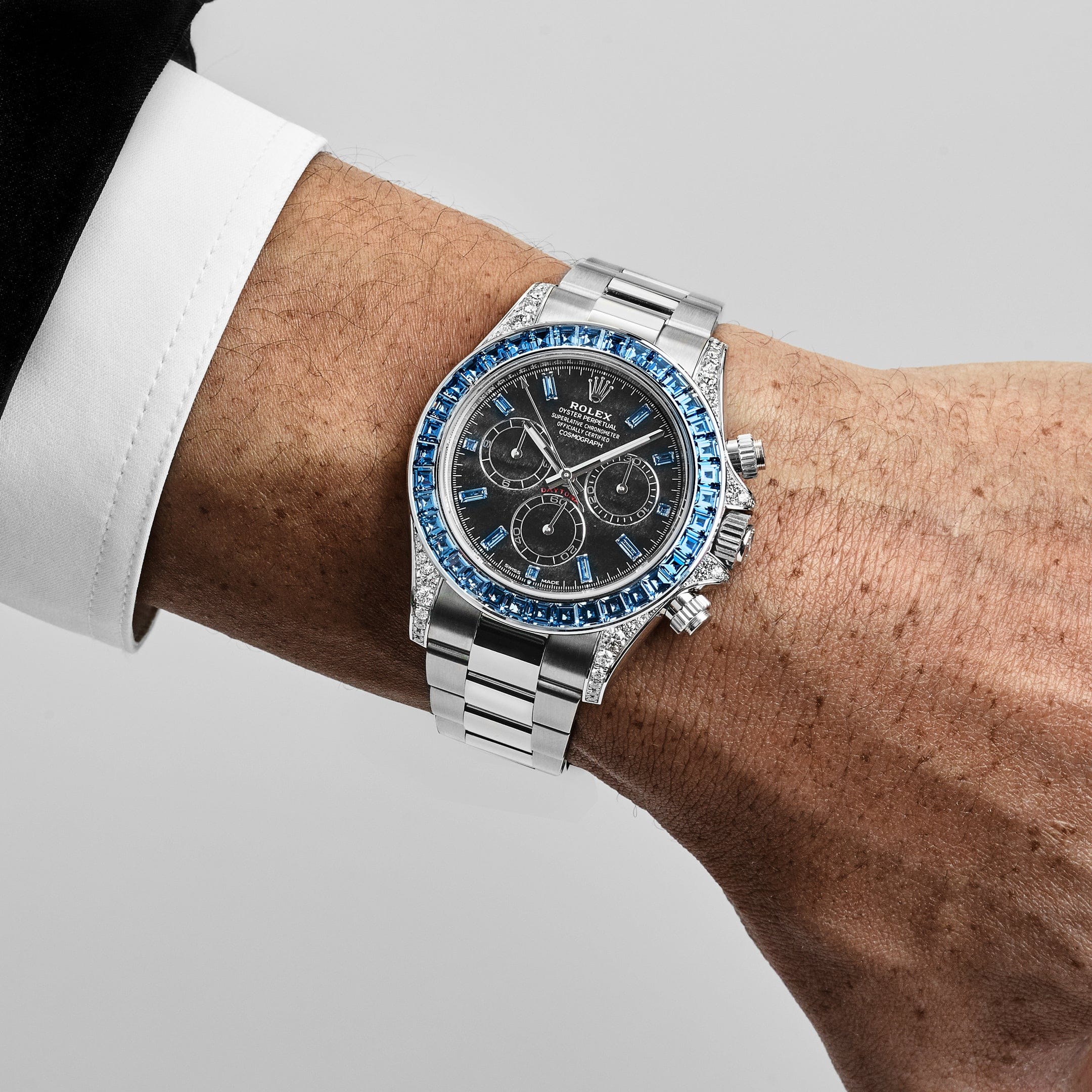 Rolex Daytona 126599TSA White Gold Silver Sheen Obsidian Dial Sapphire Bezel (2025)