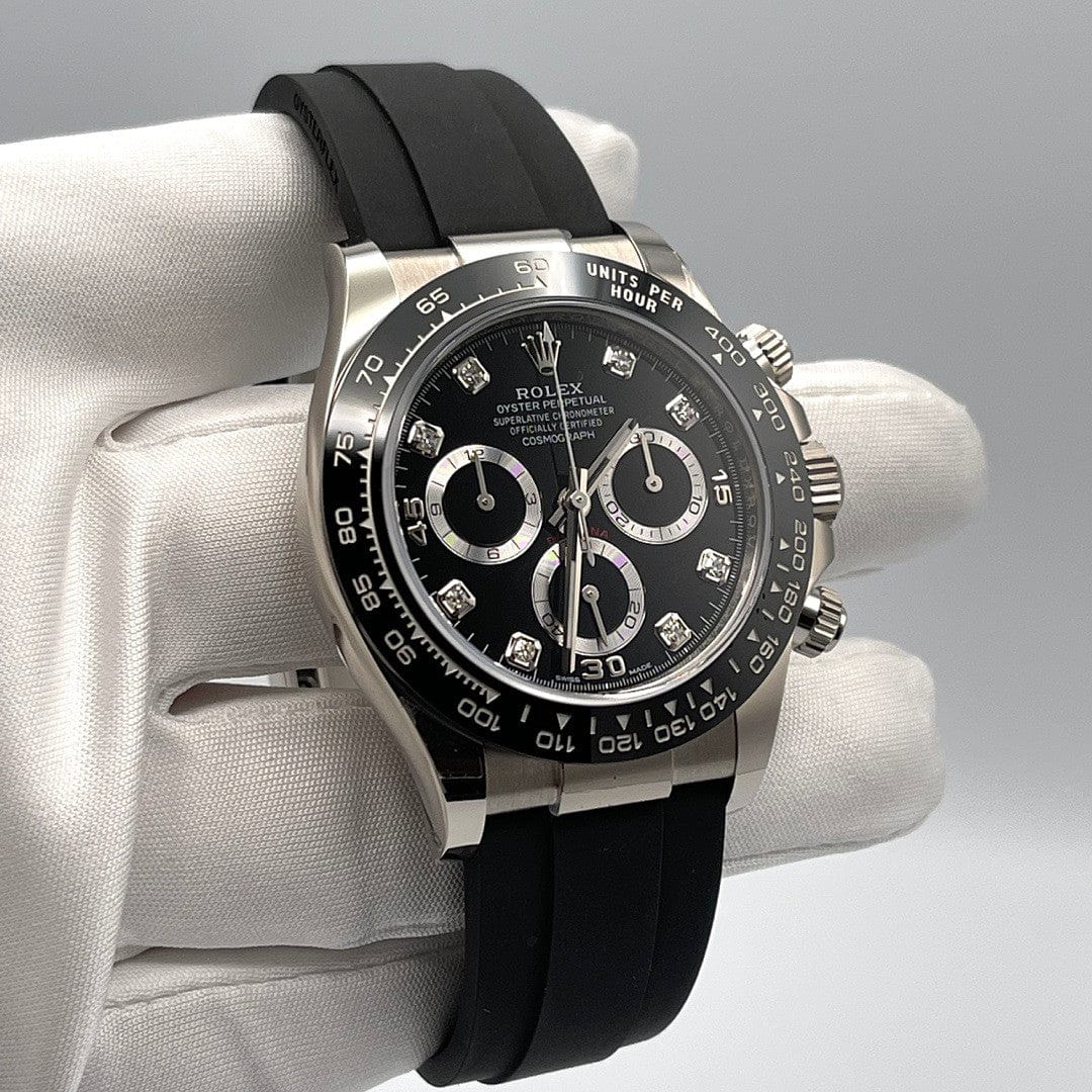 Rolex Daytona 116519LN White Gold Black Diamond Dial