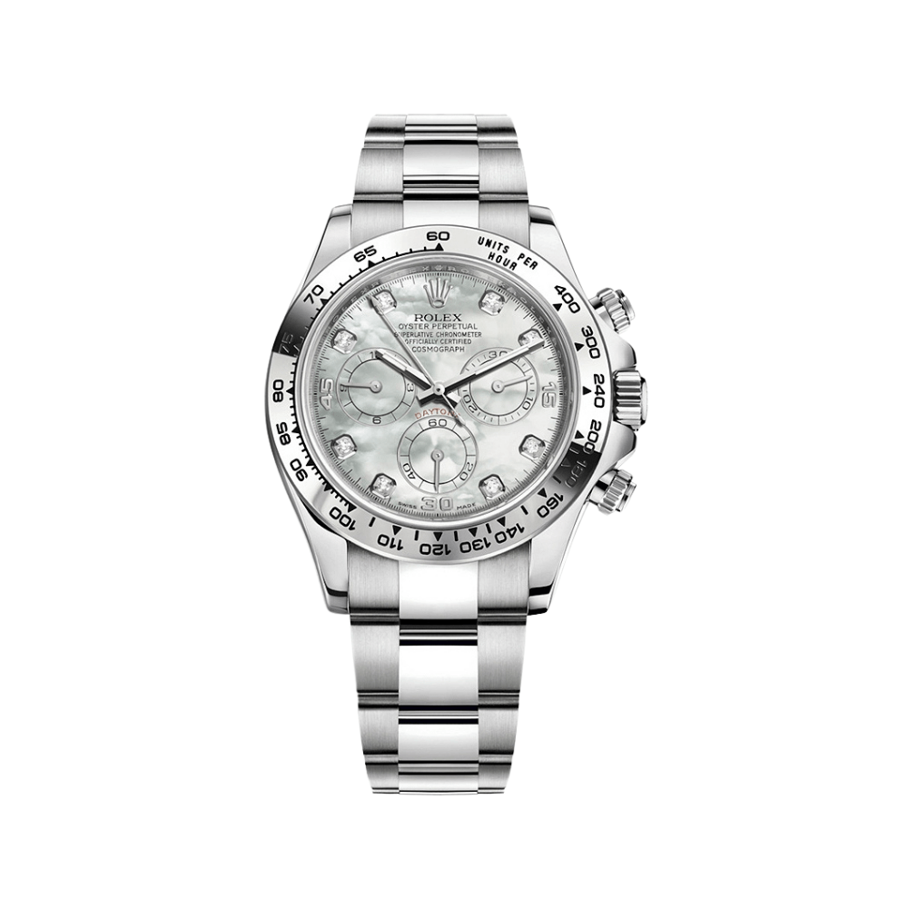 Rolex Daytona 116509 White Gold Mother Of Pearl Diamond Dial