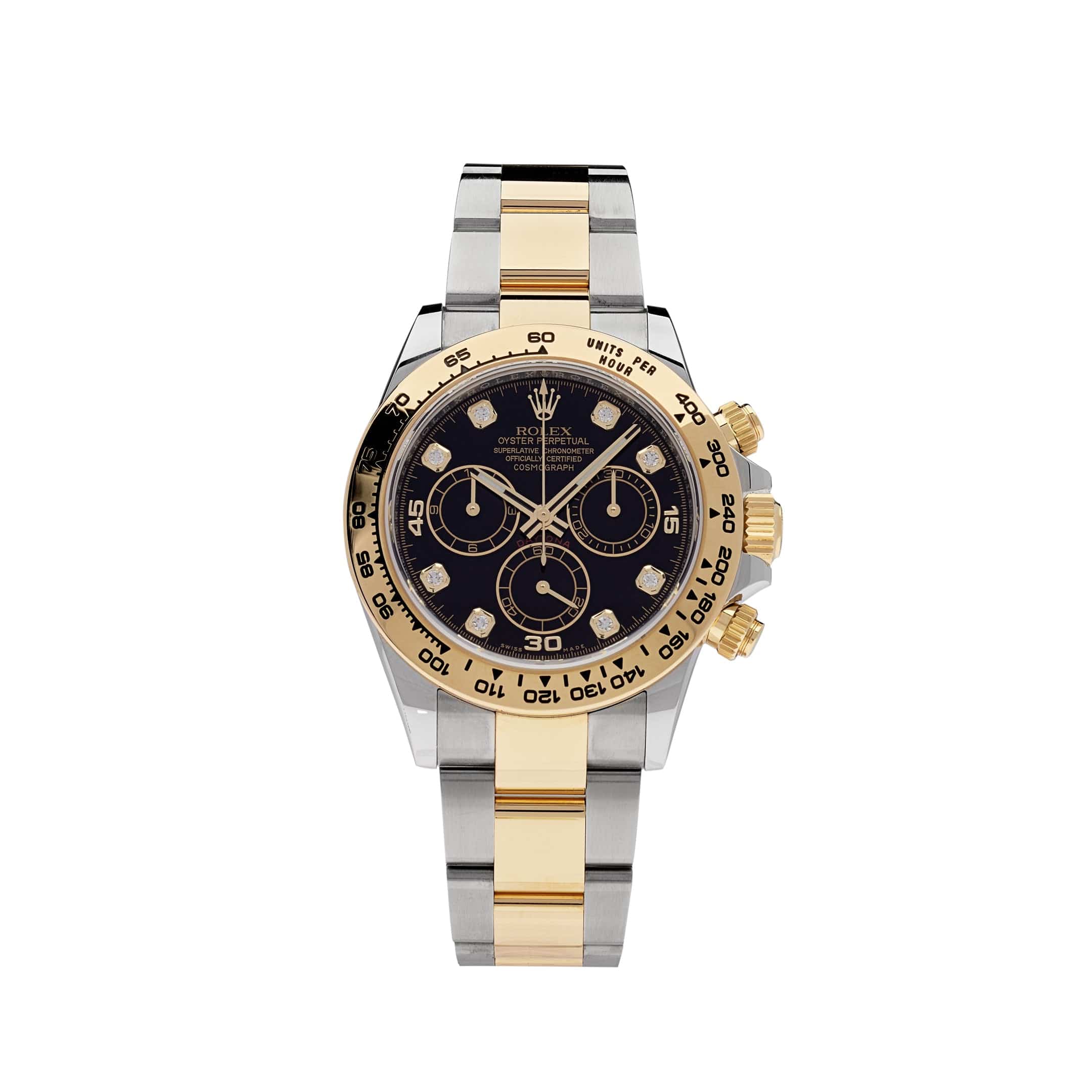 Rolex Daytona 116503 Yellow Gold Stainless Steel Black Diamond Dial