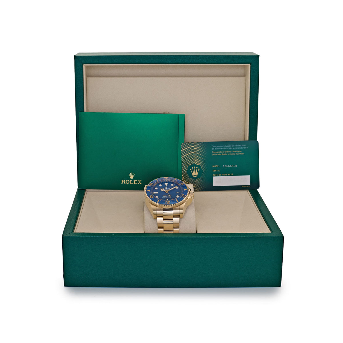 Rolex Deepsea 136668LB Yellow Gold Blue Dial Oyster (2024)