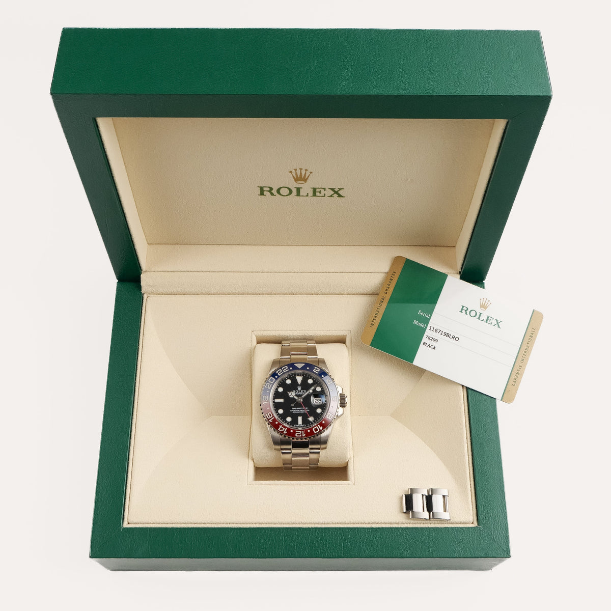 Rolex GMT-Master II 116719BLRO 'Pepsi' White Gold Black Dial (2015)