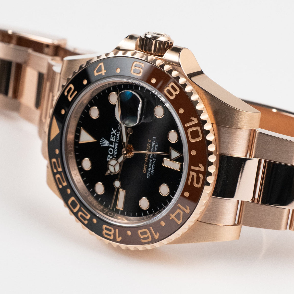 Rolex GMT-Master II 126715CHNR 'Root Beer' Rose Gold Black Dial (2021)