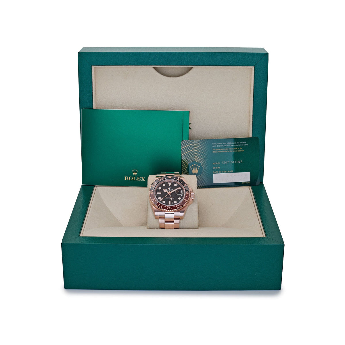 Rolex GMT-Master II 126715CHNR 'Root Beer' Rose Gold Black Dial (2022)