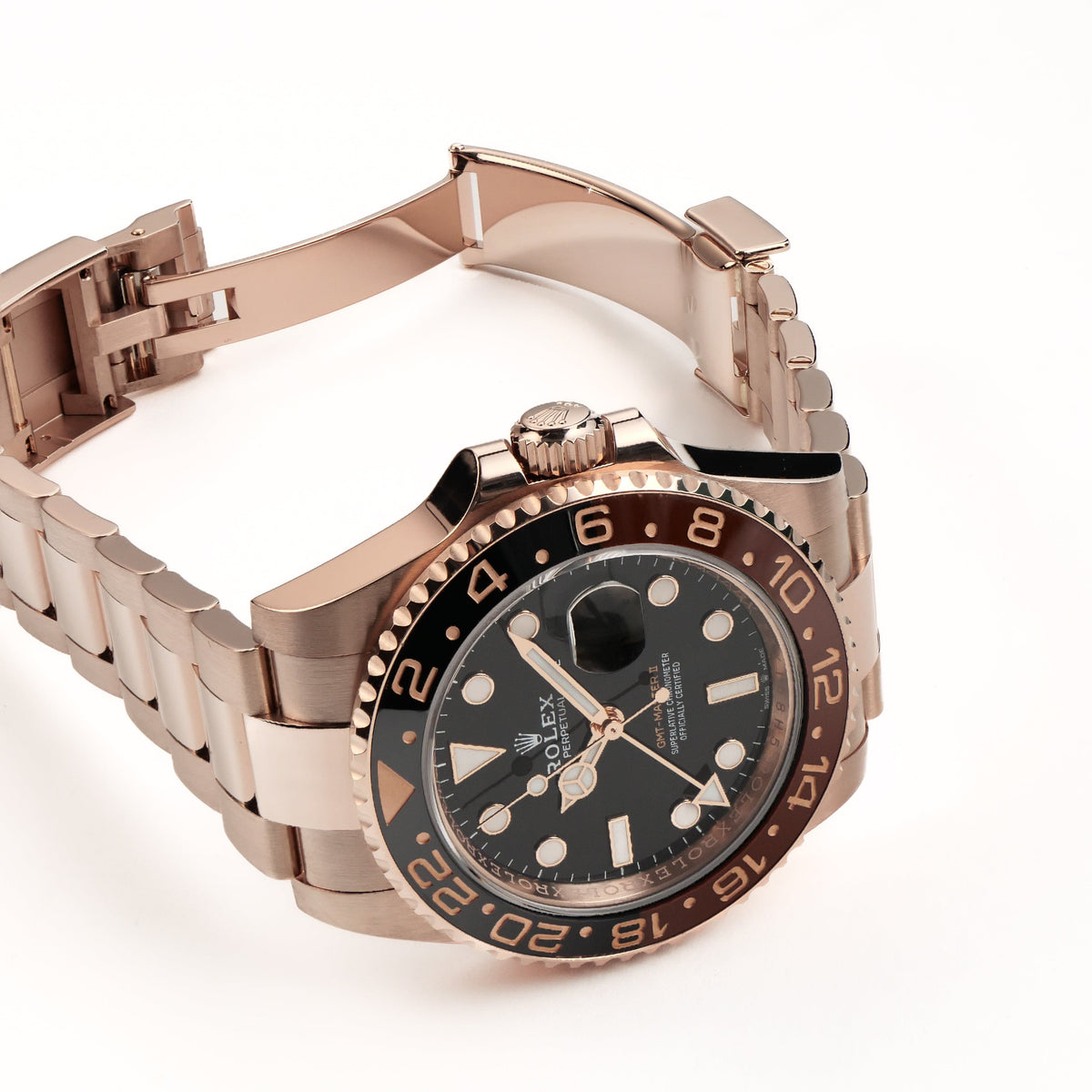 Rolex GMT-Master II 126715CHNR 'Root Beer' Rose Gold Black Dial (2023)