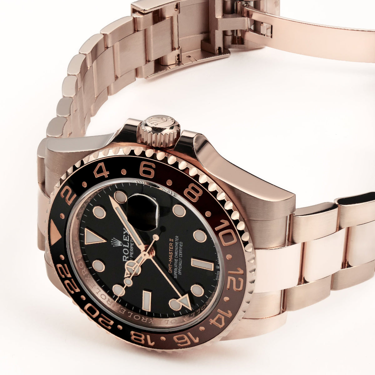 Rolex GMT-Master II 126715CHNR 'Root Beer' Rose Gold Black Dial (2023)