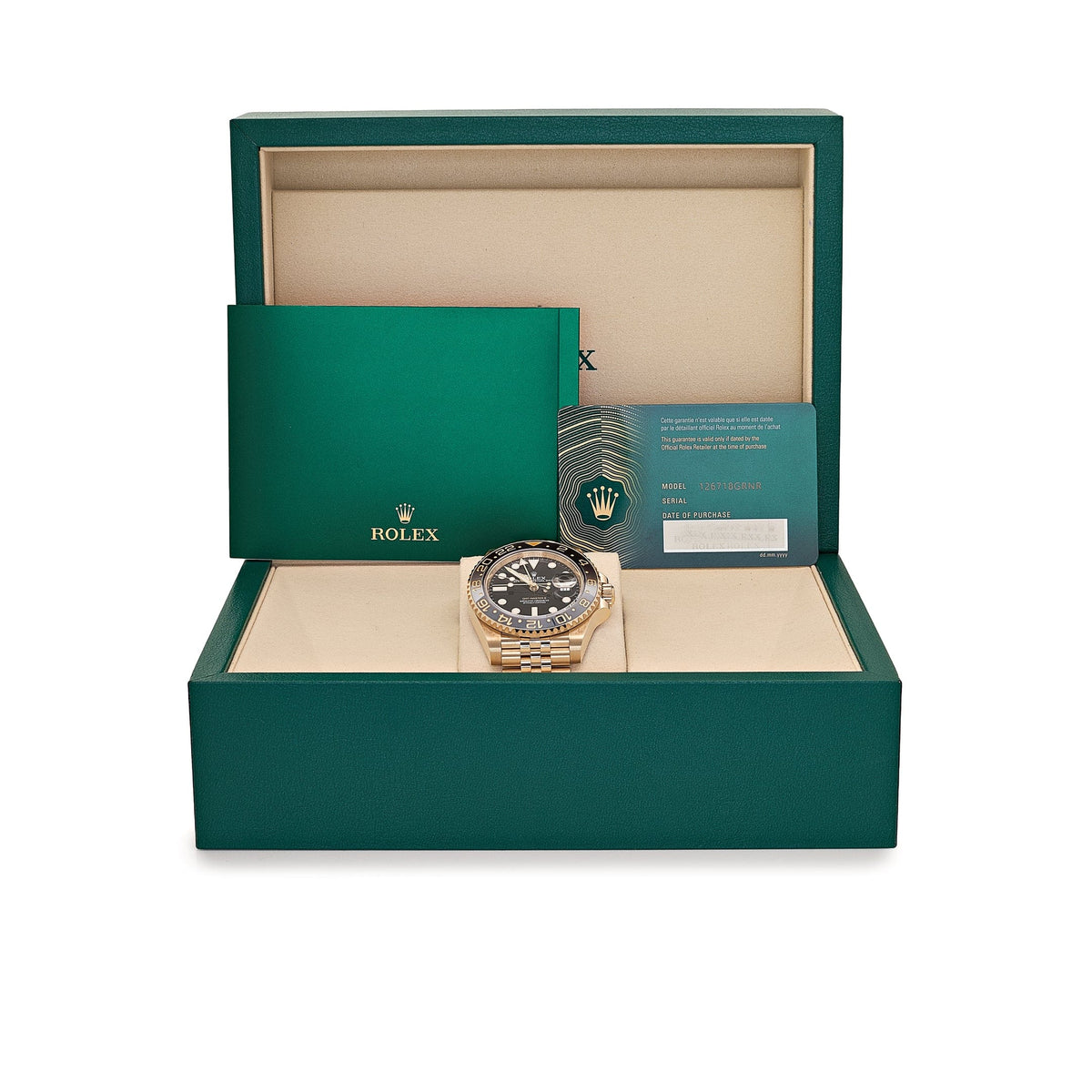 Rolex GMT-Master II 126718GRNR Yellow Gold Black Dial Jubilee (2026)