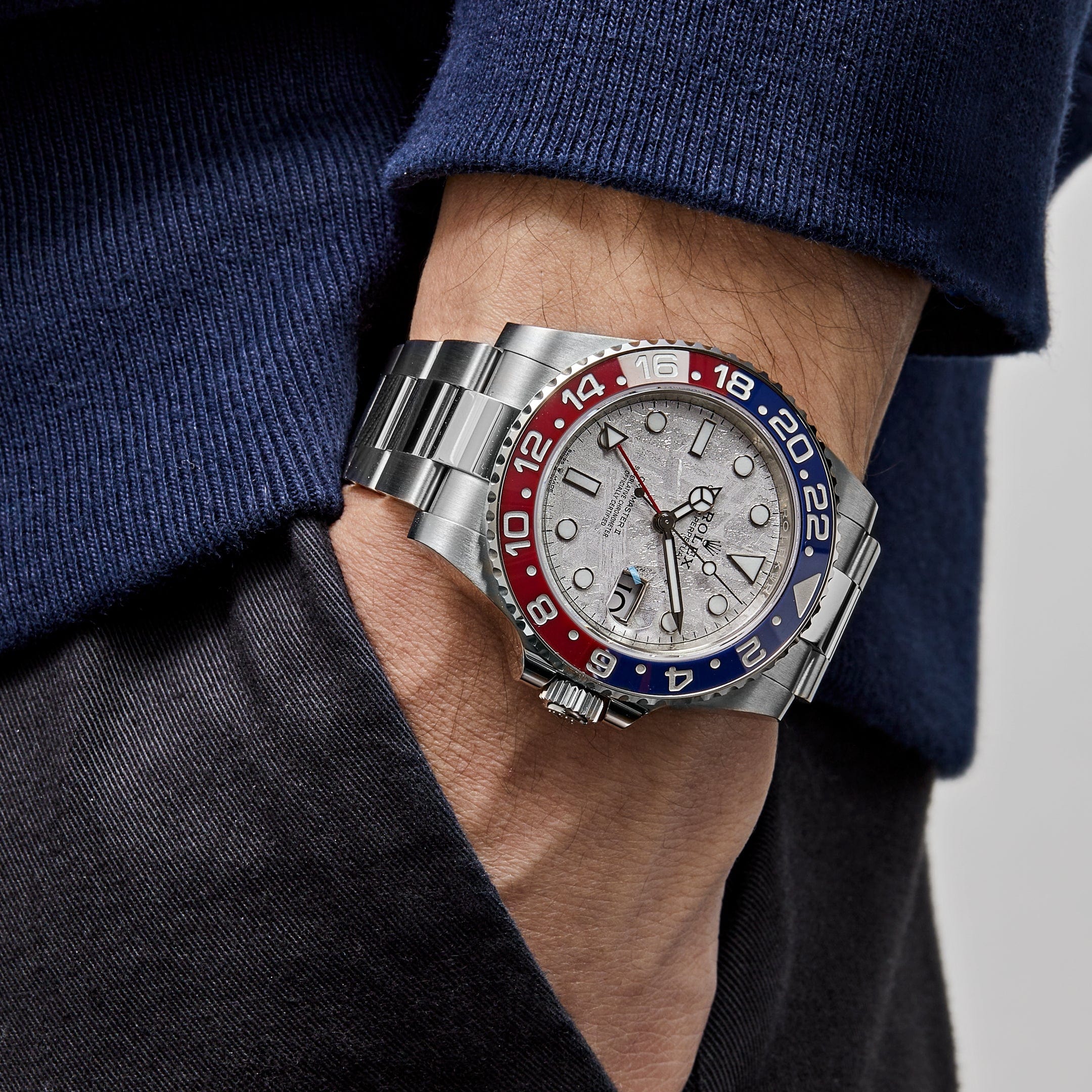 Rolex GMT-Master II 126719BLRO 'Pepsi' White Gold Meteorite Dial