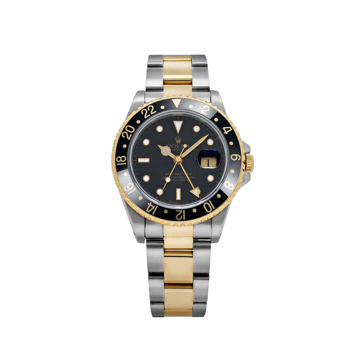 Rolex GMT-Master II 16713 Stainless Steel Yellow Gold Black Dial (1997)