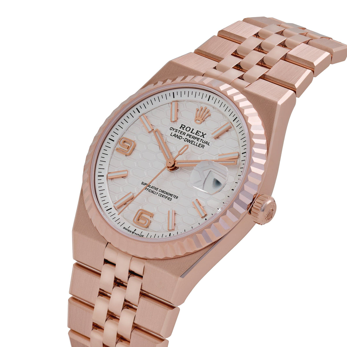Rolex Land-Dweller 127235 Rose Gold Intense White Dial (2025)