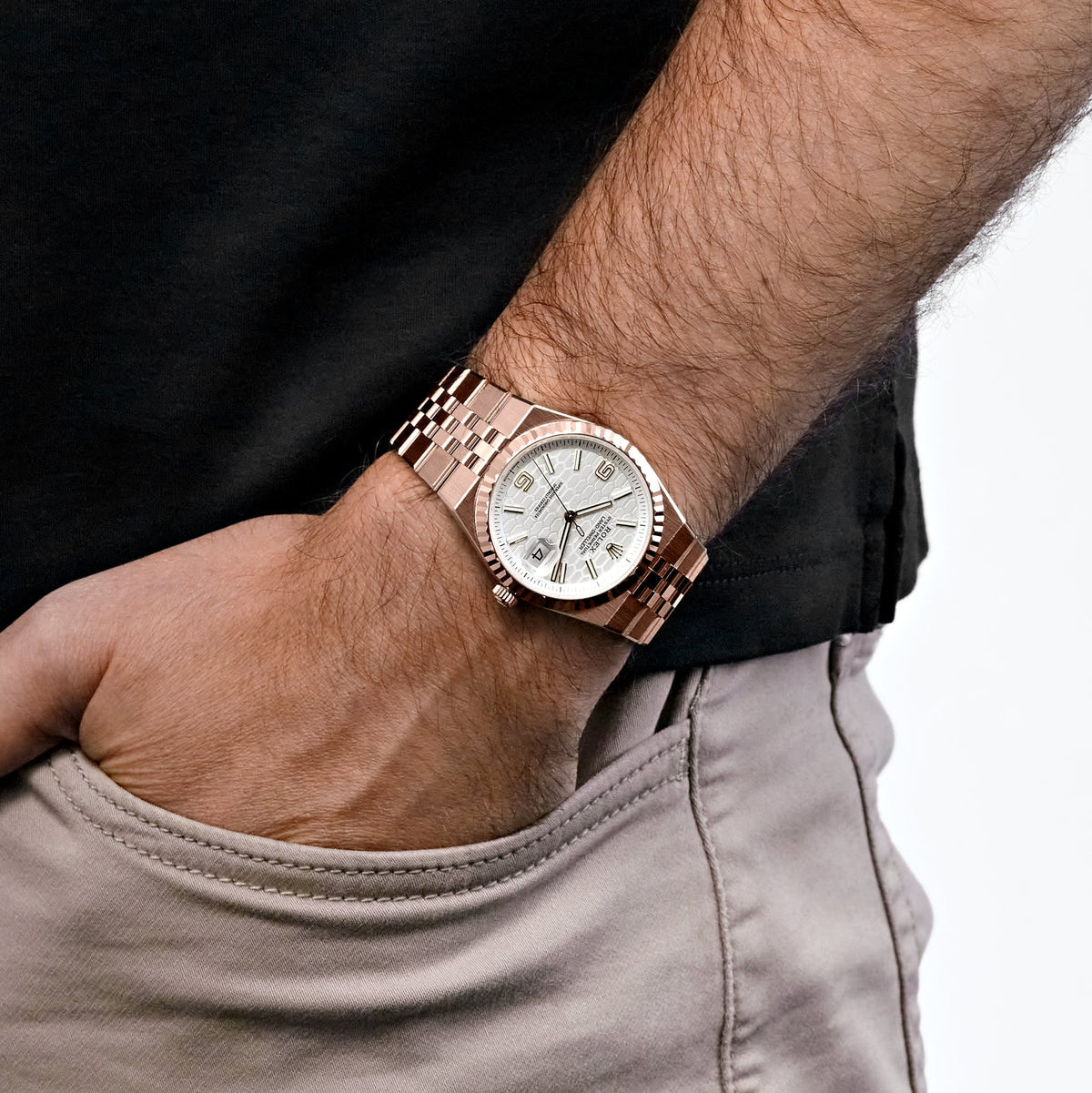 Rolex Land-Dweller 127235 Rose Gold Intense White Dial (2025)