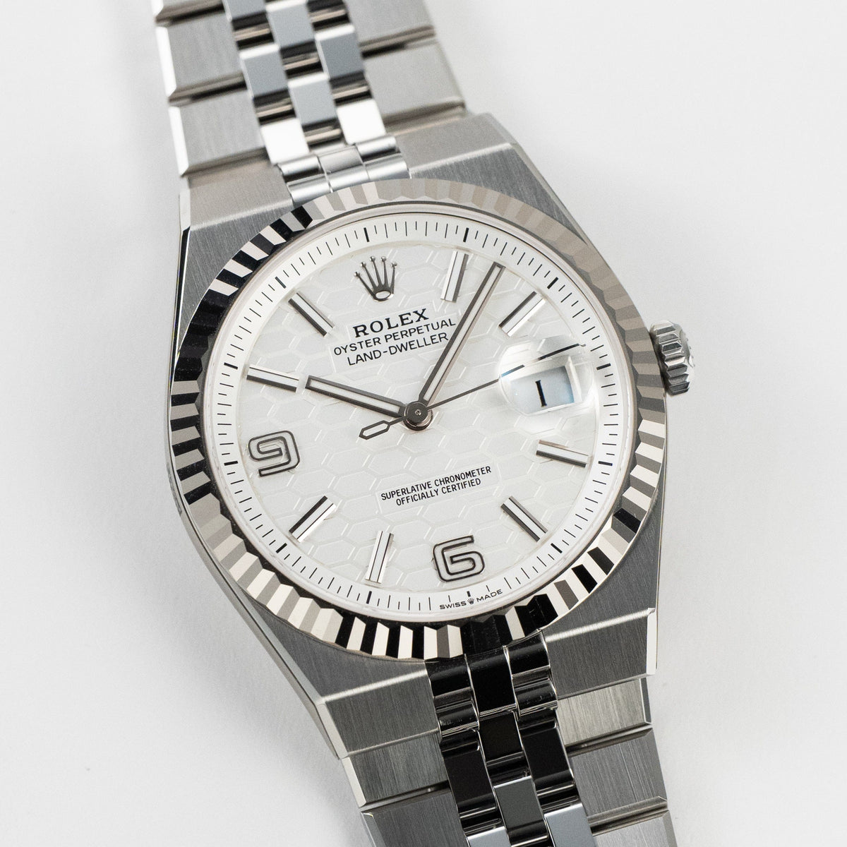 Rolex Land-Dweller 127334 Stainless Steel Intense White Dial (2025)
