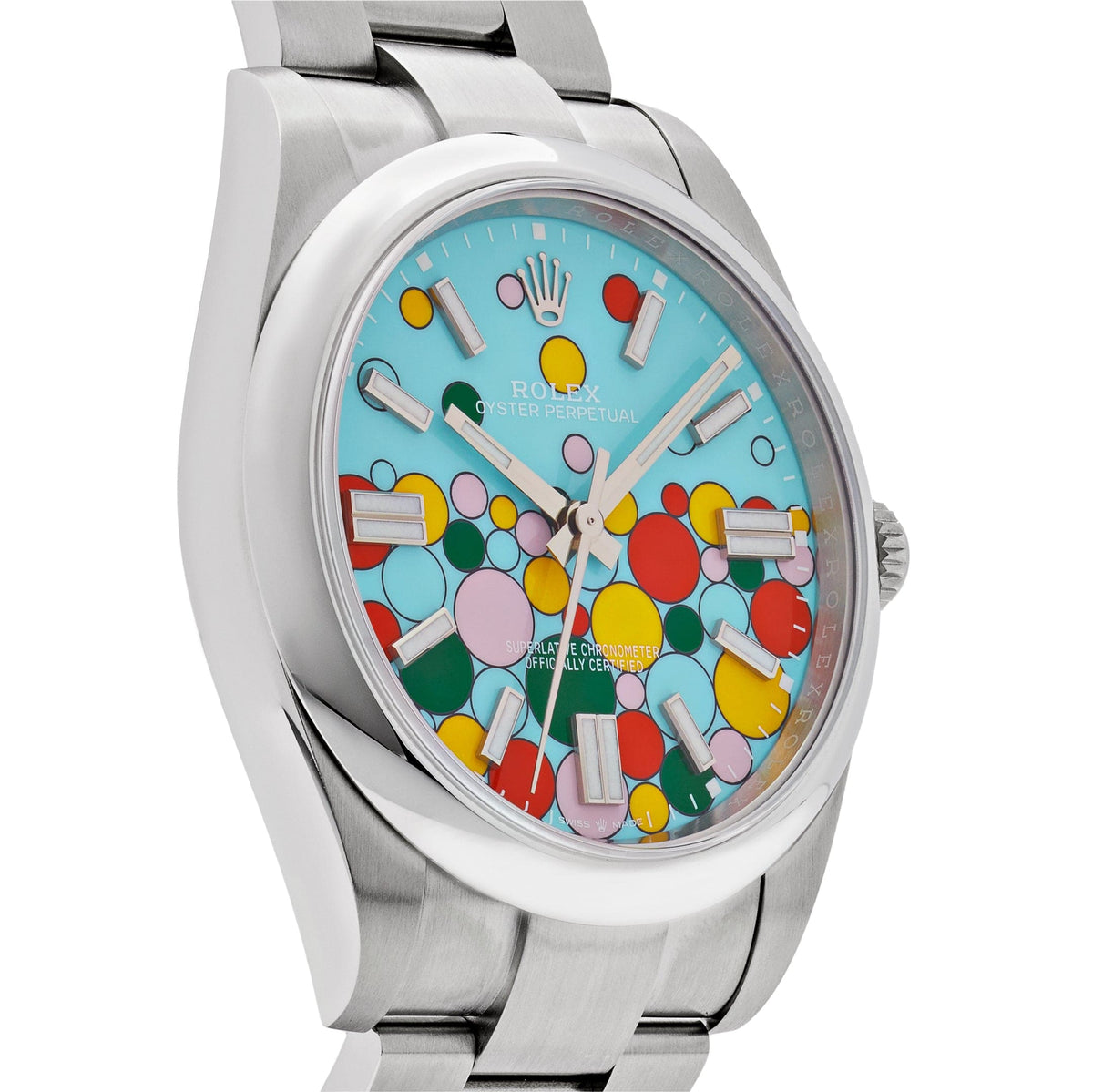 Rolex Oyster Perpetual 41 124300 Stainless Steel 'Celebration Motif' Dial