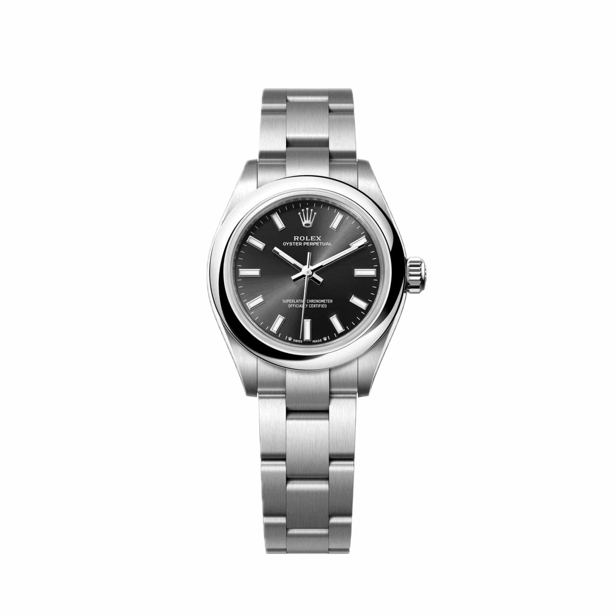 Rolex Oyster Perpetual 28 276200 'Ladies' Stainless Steel Black Dial