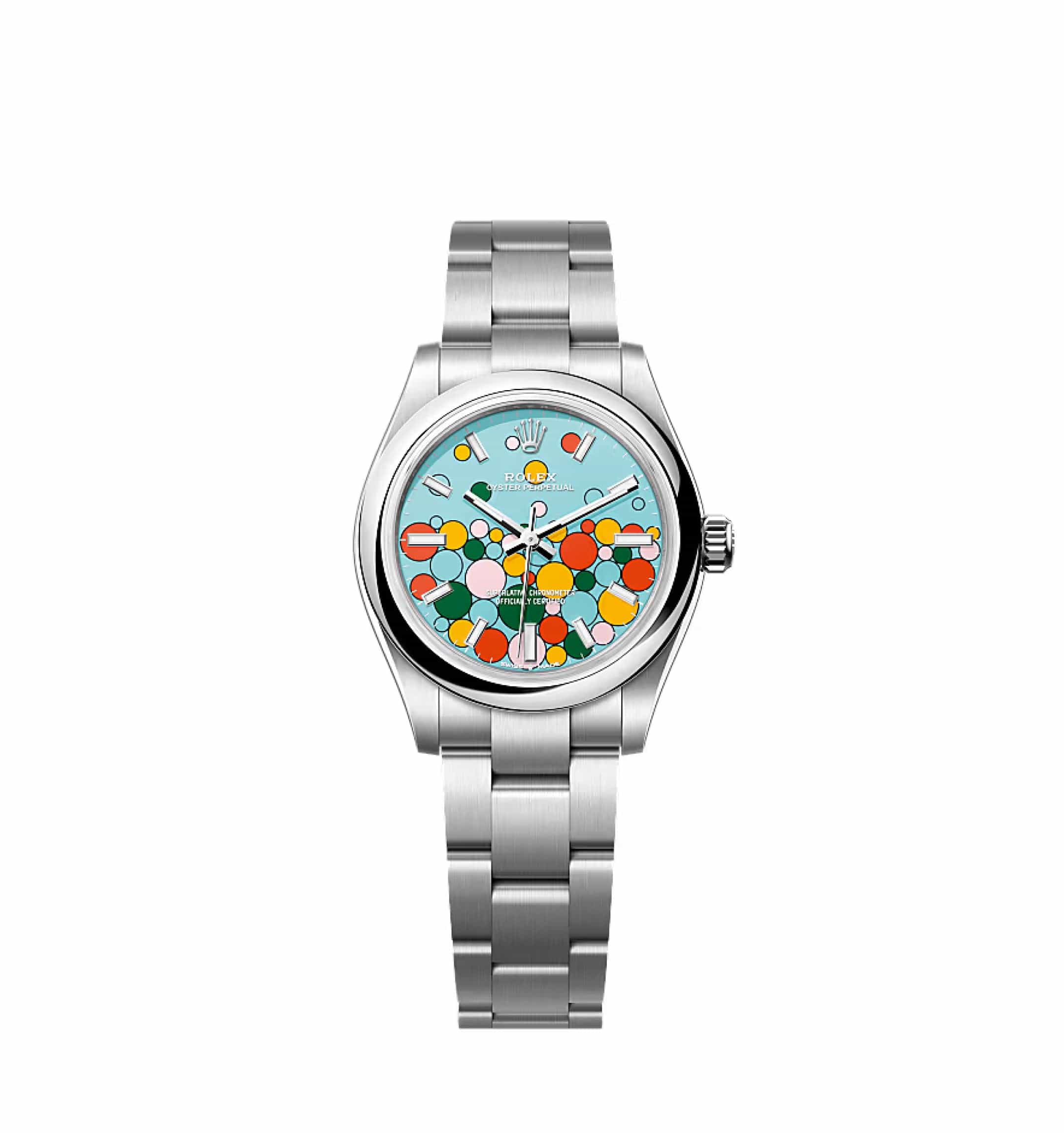 Rolex Oyster Perpetual 31 277200 'Ladies' Stainless Steel 'Celebration Motif' Dial