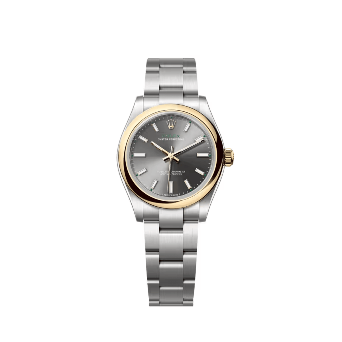 Rolex Oyster Perpetual 31 277203 'Oyster 100' 'Ladies' Stainless Steel Yellow Gold Slate Dial (2026)