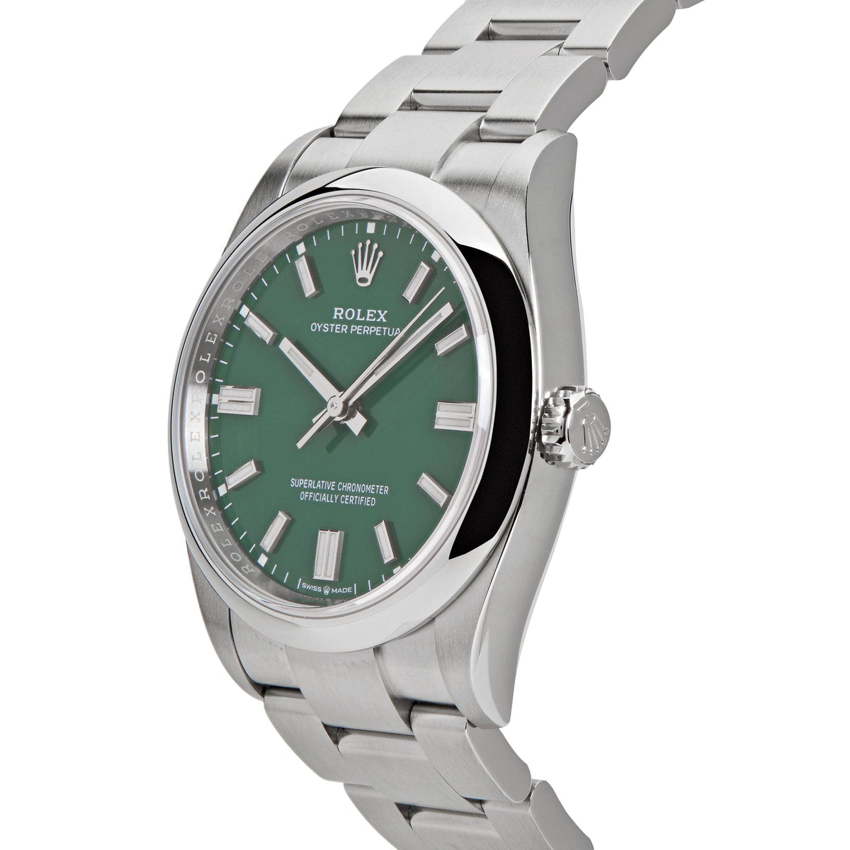 Rolex Oyster Perpetual 36 126000 Stainless Steel Green Dial