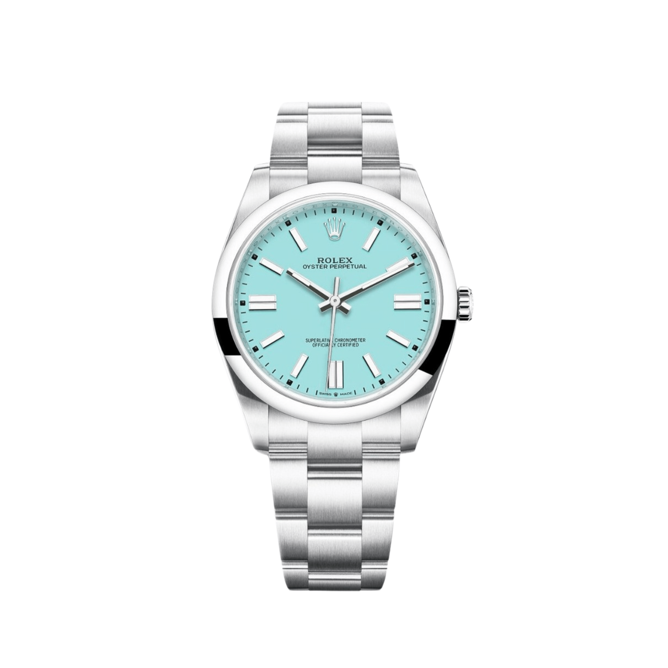 Rolex Oyster Perpetual 41 124300 Stainless Steel Turquoise Dial