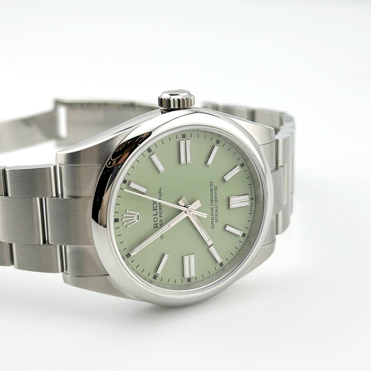 Rolex Oyster Perpetual 41 134300 Stainless Steel Pistachio Dial (2025)