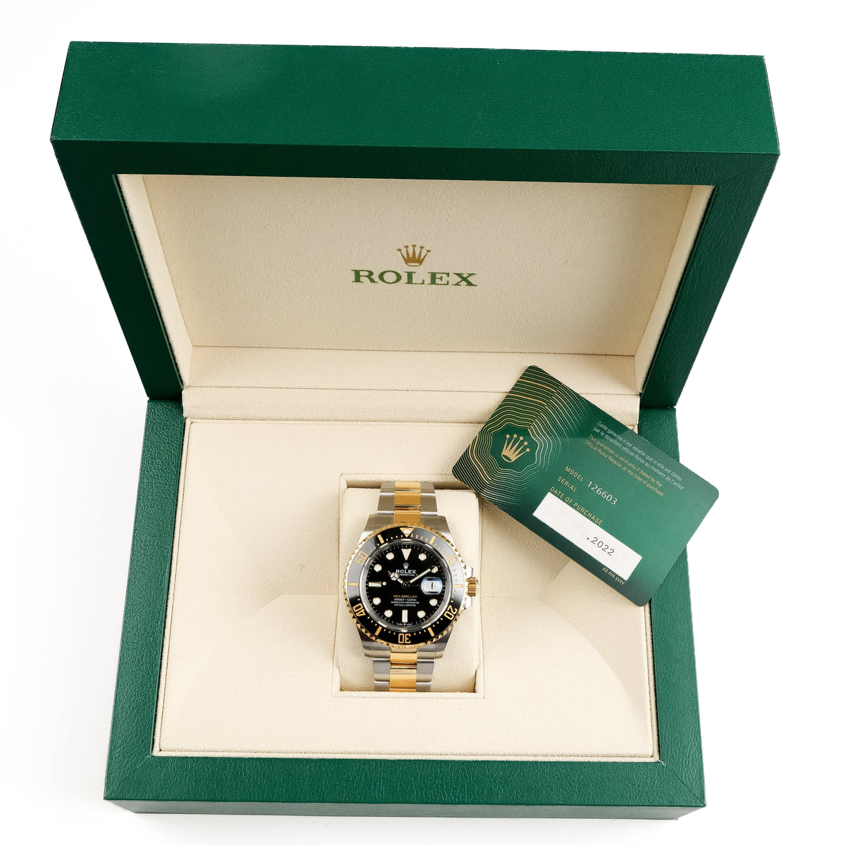 Rolex Sea-Dweller 126603 Stainless Steel Yellow Gold Black Dial (2022)