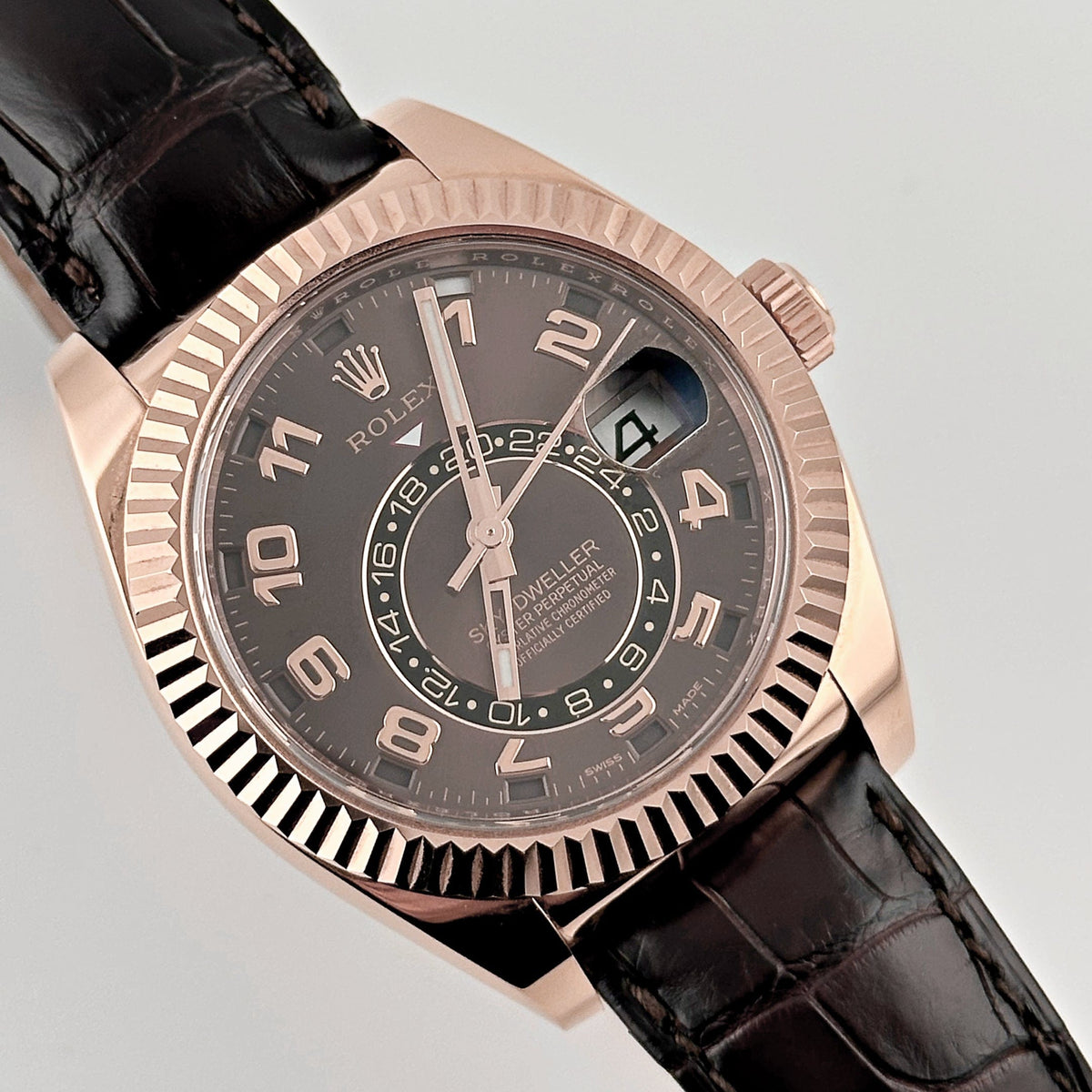 Rolex Sky-Dweller 326135 Rose Gold Chocolate Dial